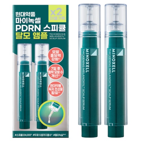 Minoxell Thickening Melanoxyl PDRN Spicule Hair Loss Ampoule Serum Set (10ml x 2ea)