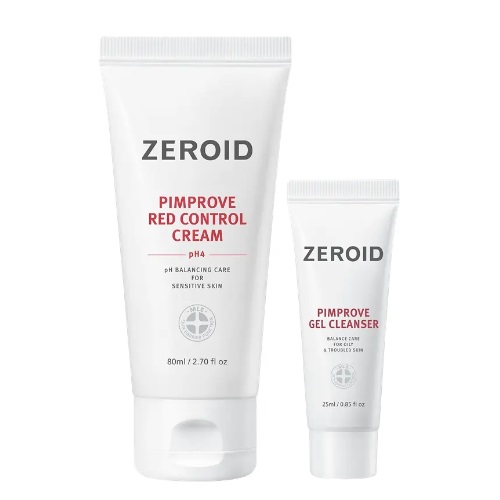 ZEROID Pimprove Red Control Cream pH4  80mL Set (+Gel Cleanser 25ml)