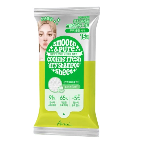 Ariul Smooth & Pure Dry Shampoo Sheet 15sheets [Cooling]