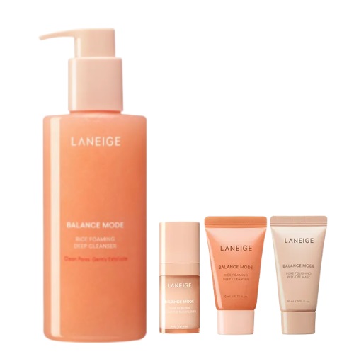 LANEIGE Balance Mode Rice Foaming Deep Cleanser 250ml (+Gift)
