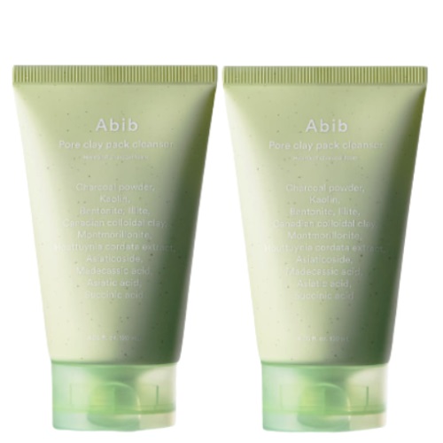 ABIB Pore Clay pack Cleanser Heartleaf Charcoal Foam 120ml x 2ea