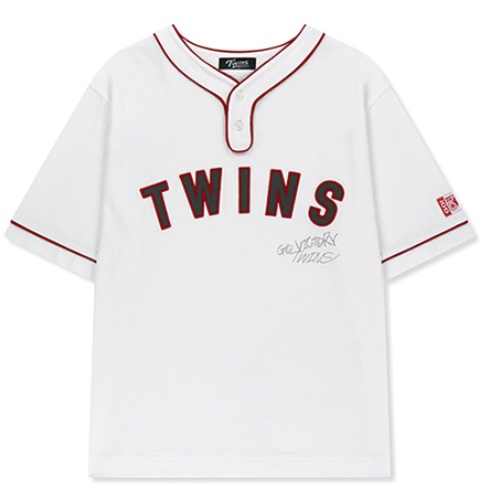 Matin Kim x LG Twins BASEBALL JERSEY TOP IN WHITE