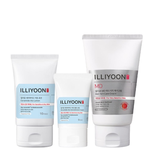 ILLIYOON Ceramide Ato Body Lotion Reditch 3-Type Trial Kit (128ml+50ml+30ml)