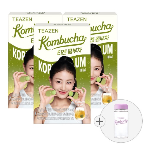 TEAZEN Kombucha Korean Plum 10Sticks*3boxs (including bottle)