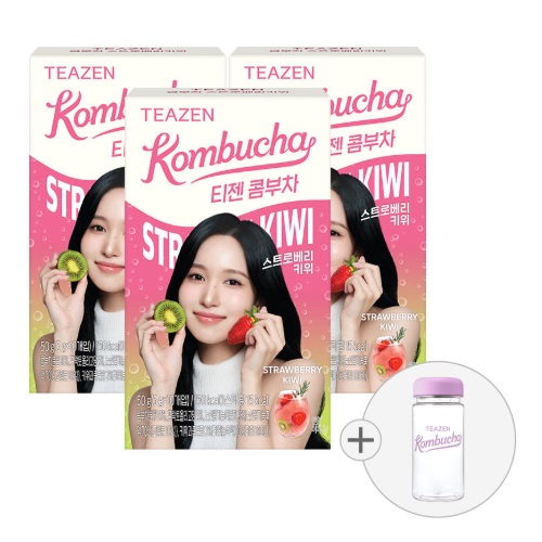 TEAZEN Kombucha StrawBerry Kiwi 10sticks*3boxs (including bottle)