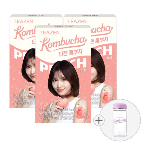 TEAZEN Kombucha Peach 10sticks *3boxs (including bottle)
