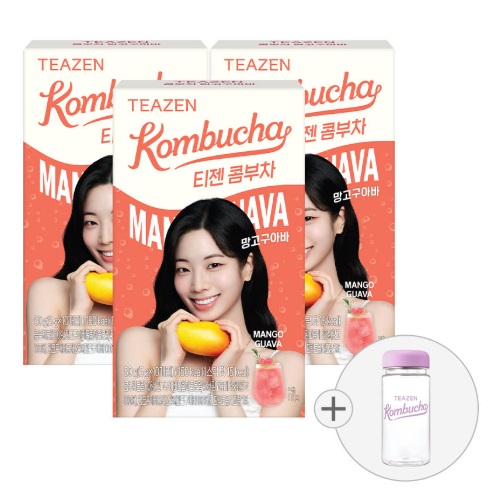 TEAZEN Kombucha Mango Guava 10sticks*3boxs(including bottle)