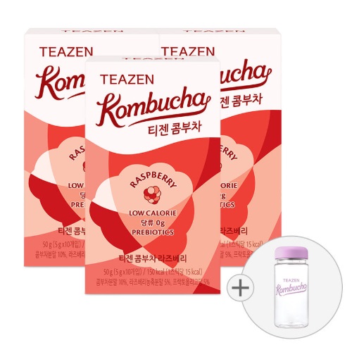 TEAZEN Kombucha Raspberry 10sticks*3boxs (including bottle)