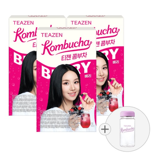 TEAZEN Kombucha Berry 10sticks*3boxs (including bottle)