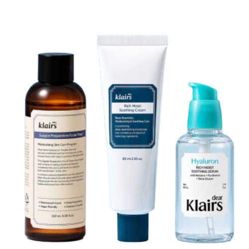 Dear, Klairs  Basic & Best Special 3items Set [Toner+soothing serum+ Cream]