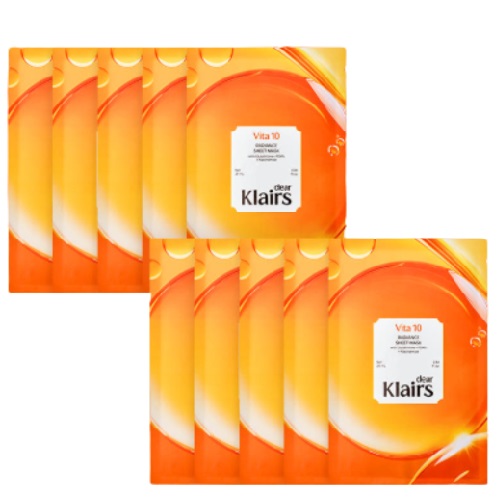 Dear, Klairs Vita 10 Radiance Sheet Mask 25ml x 10ea