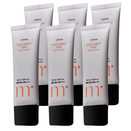 molvany Triple Defense Daily Sun Cream SPF50+PA++++ 50ml x 6ea