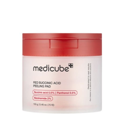 [SALE] MEDICUBE Red Succinic Acid Peeling Pad 155g (70pads)