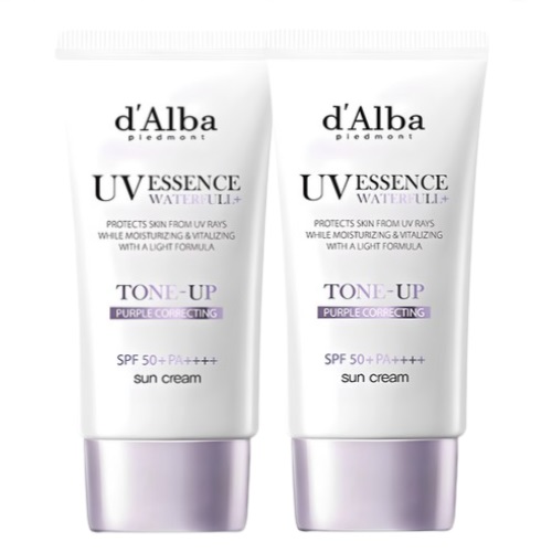d'Alba UV Essence Waterfull Tone Up [Purple Correcting] Sun Cream 50ml*2ea