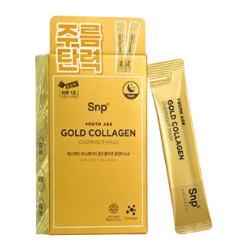 [DAISO] SNP Youth Age Gold Collagen Overnight mask 4ml x 10ea