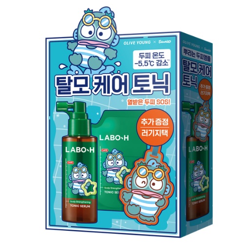 LABO-H Scalp Strengthening Clinic Ampoule Tonic Hair Loss Care 100ML(+Refill) +Luggage tag