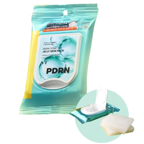 [DAISO] VT PDRN Tone ON  Jelly Skin Pack 60p