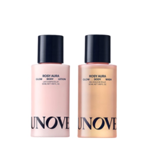 UNOVE Rosy Aura Glow Body Wash 50ml+Body Lotion 50ml 