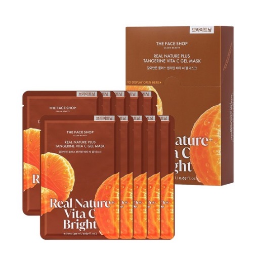 THE FACE SHOP Real Nature Plus Tangerine Vita C Gel Mask 20ml x 10ea
