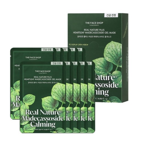 THE FACE SHOP Real Nature Plus Heartleaf Madecassoside Gel Mask 20ml x 10ea