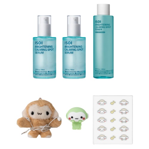 isoi Brightening Calming Spot Serum 50ml x 2ea +Toner 300ml SET