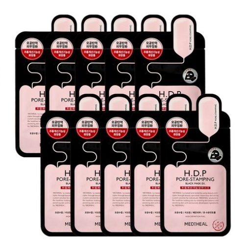 MEDIHEAL H.D.P Pore-Stamping Black Mask EX. 25ml x 10ea
