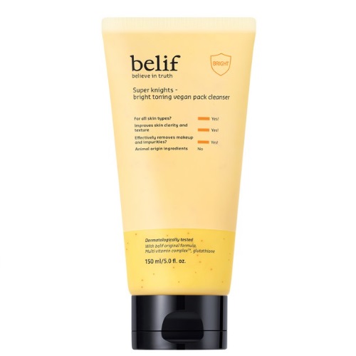 belif Super knights Bright toning vegan pack cleanser 150ml