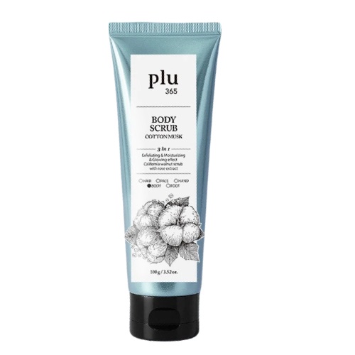 [DAISO] PLU 365 Body Scrub [Cotton Musk] 100g