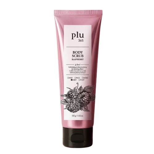 [DAISO] PLU 365 Body Scrub [Raspberry] 100g