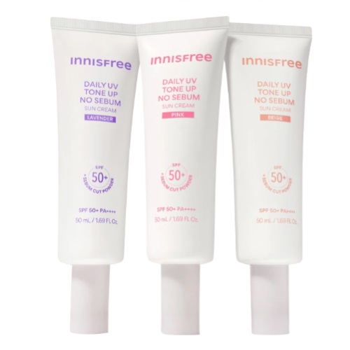 INNISFREE Daily UV Tone Up No Sebum Sun Cream SPF50+PA++++ 50ml