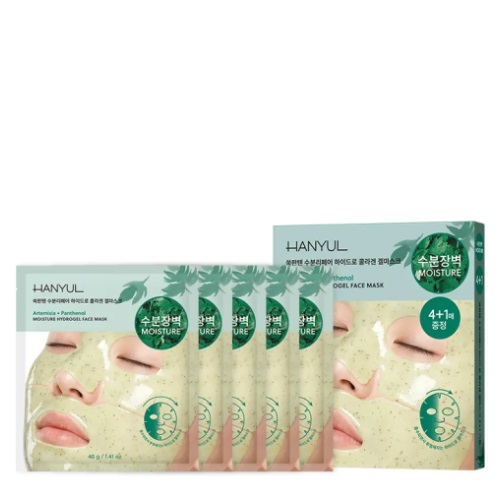 HANYUL Artemisia+Panthenol Moisture Hydrogel Face Mask 40g x 5pcs