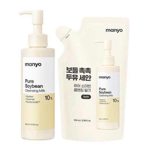 manyo Pure Soybean Cleansing Milk 200ml+Refill 100ml set