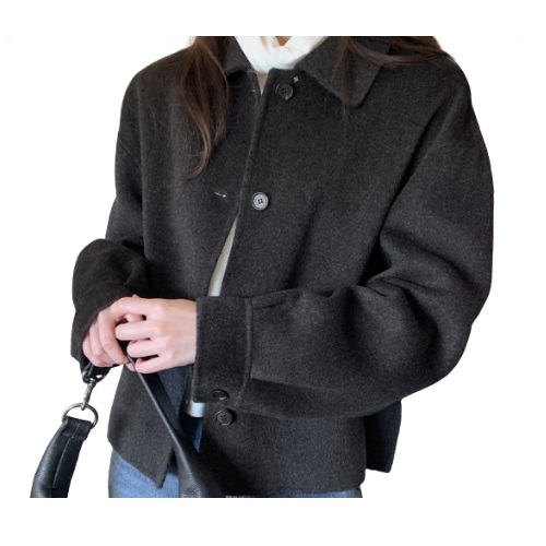 PUREDA Pureda Handmade Coat (Single-Breasted Version) [DARK GRAY]